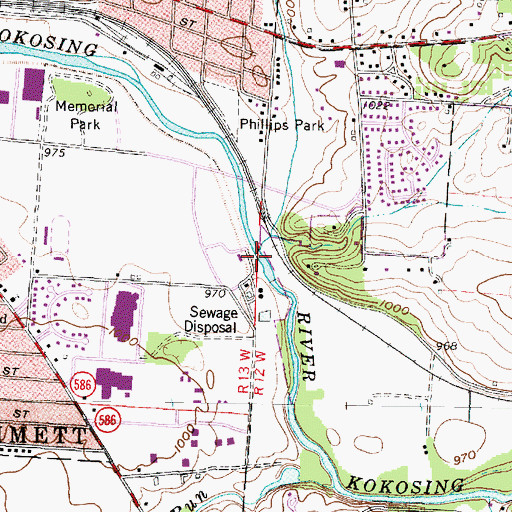 Topographic Map of Center Run, OH