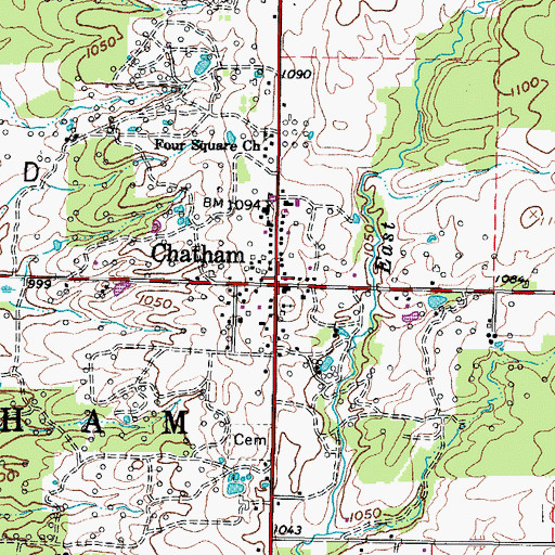 Topographic Map of Chatham, OH