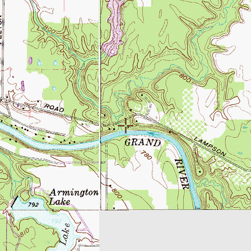 Topographic Map of Coffee Creek, OH