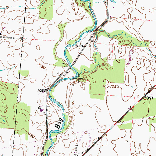 Topographic Map of Culver Creek, OH