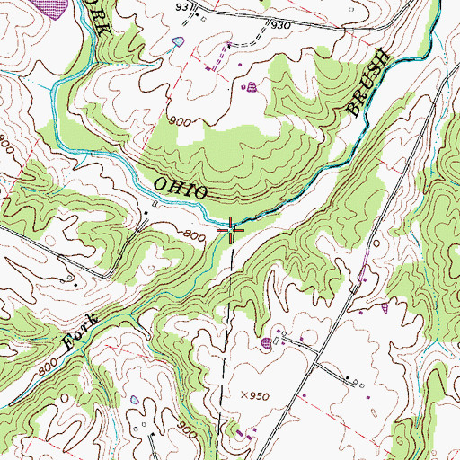 Topographic Map of Elk Fork, OH