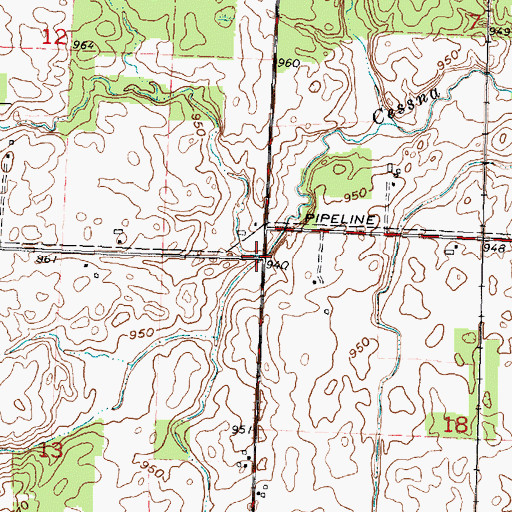 Topographic Map of Fourmile Run, OH