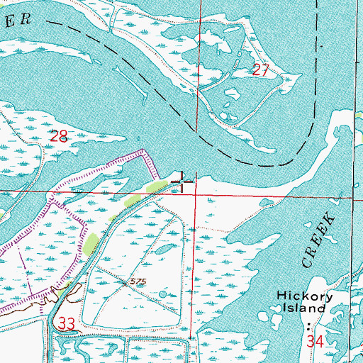 Topographic Map of Green Creek, OH