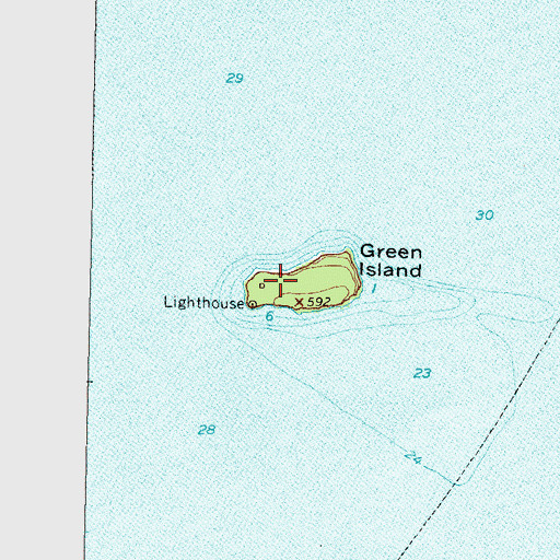 Topographic Map of Green Island, OH