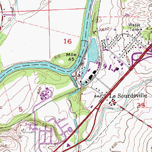 Topographic Map of Gregory Creek, OH