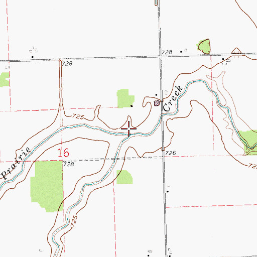 Topographic Map of Hagerman Creek, OH