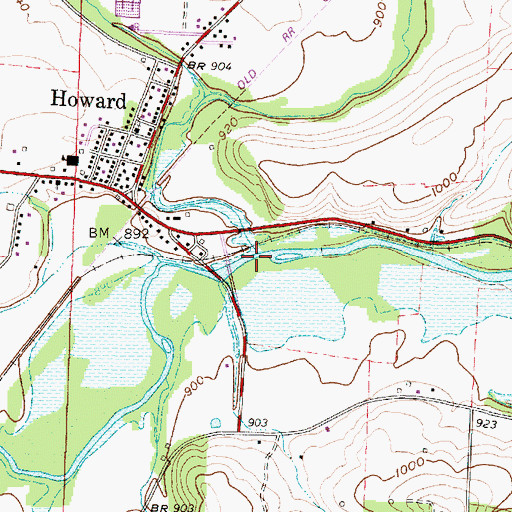 Topographic Map of Jelloway Creek, OH