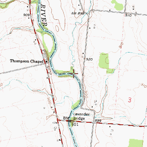 Topographic Map of Kebler Run, OH