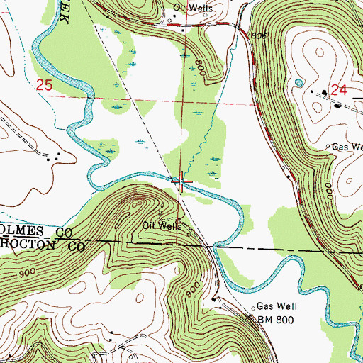 Topographic Map of Laurel Creek, OH