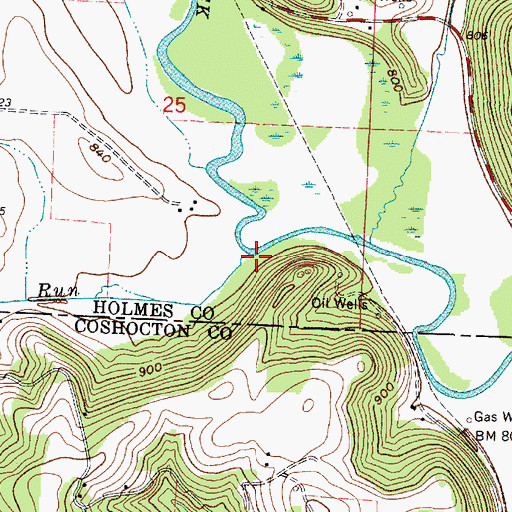 Topographic Map of Lepley Run, OH