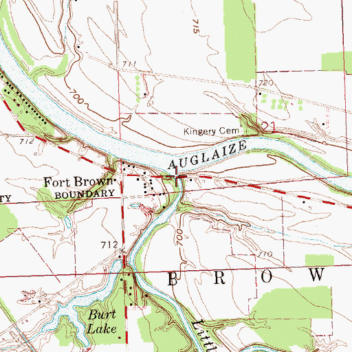 Topographic Map of Little Auglaize River, OH