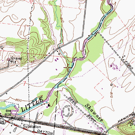Topographic Map of Ludlow Creek, OH