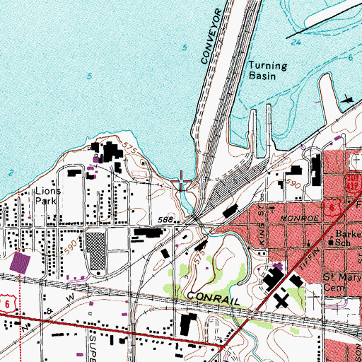 Topographic Map of Mills Creek, OH