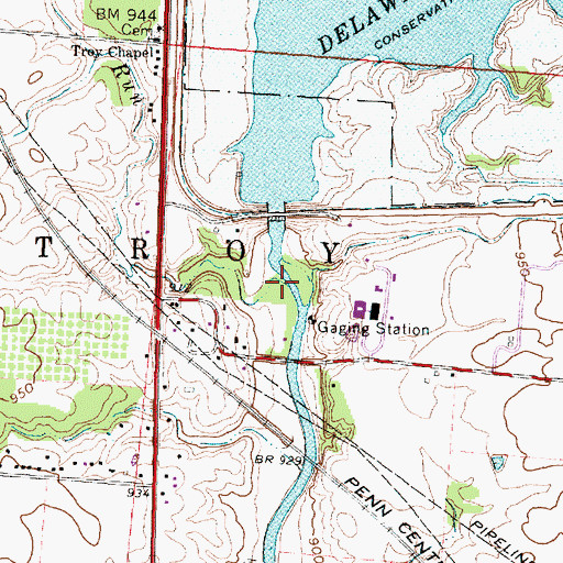Topographic Map of Norris Run, OH