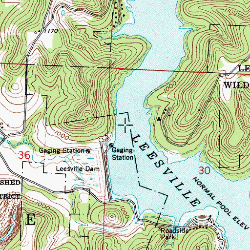Topographic Map of North Fork McGuire Creek, OH