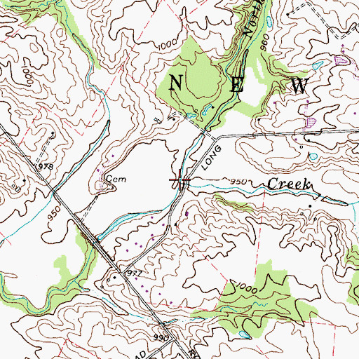 Topographic Map of North Branch Caesar Creek, OH