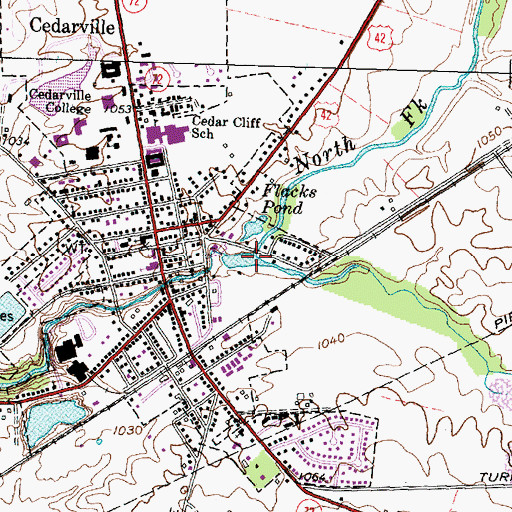 Topographic Map of North Fork Massies Creek, OH