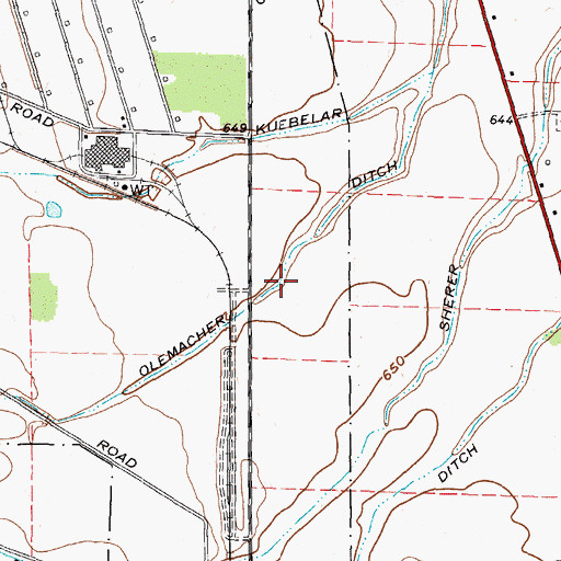 Topographic Map of Olemacher Ditch, OH