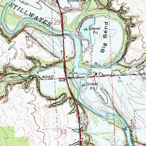 Topographic Map of Opossum Run, OH