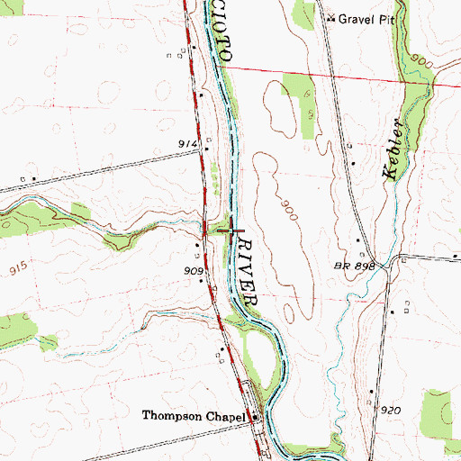 Topographic Map of Ottawa Creek, OH