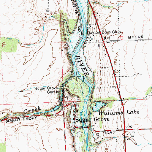 Topographic Map of Painter Creek, OH