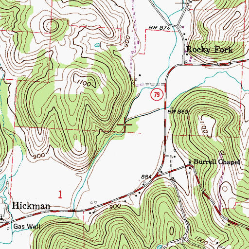 Topographic Map of Painter Run, OH