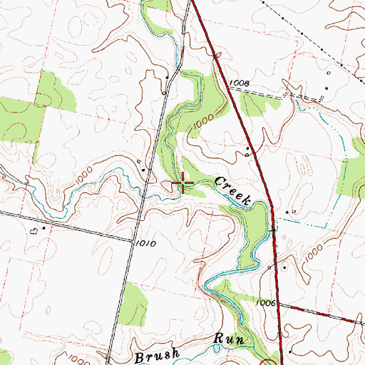 Topographic Map of Powder Lick Run, OH