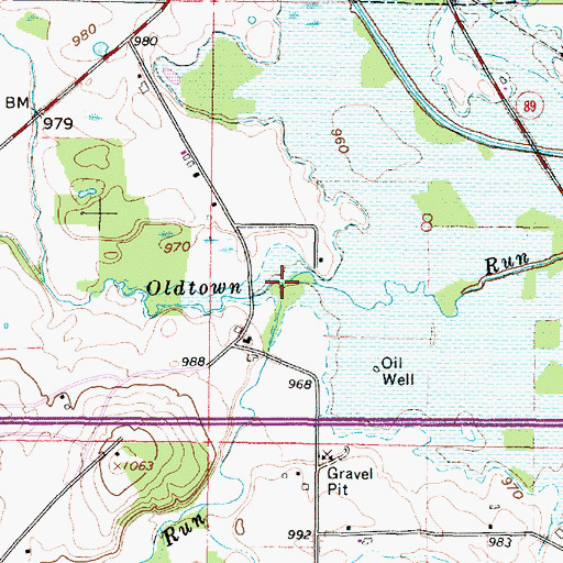 Topographic Map of Quaker Springs Run, OH