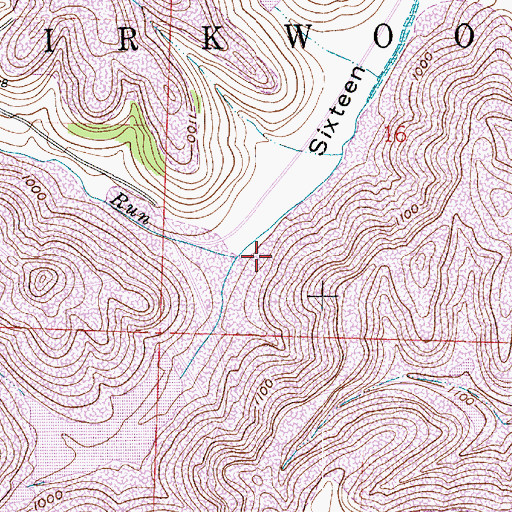 Topographic Map of Robinson Run, OH
