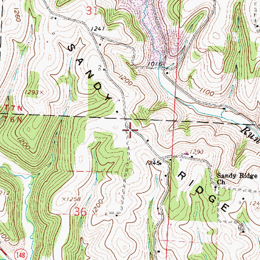 Topographic Map of Sandy Ridge, OH
