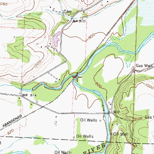Topographic Map of Schenck Creek, OH