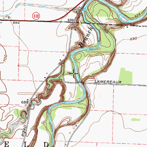 Topographic Map of Seymour Creek, OH