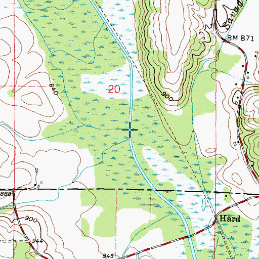 Topographic Map of Shreve Creek, OH