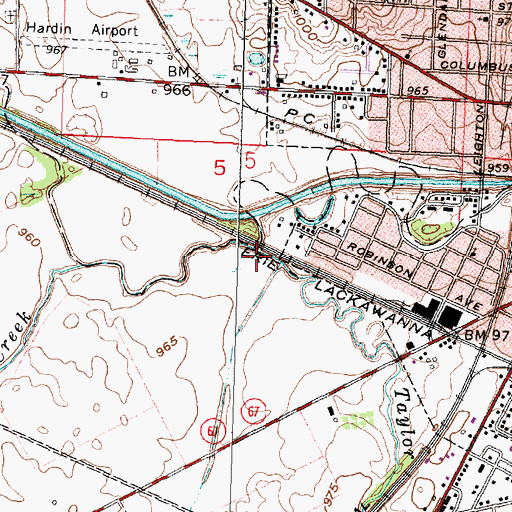 Topographic Map of Silver Creek, OH