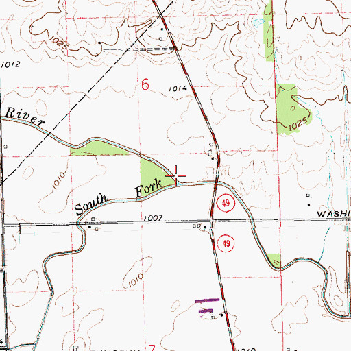 Topographic Map of South Fork Stillwater River, OH