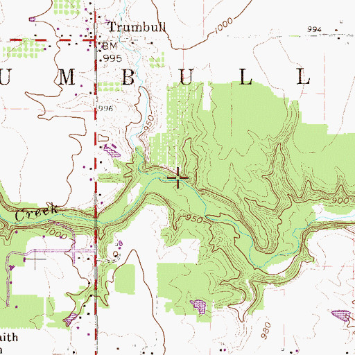 Topographic Map of Spring Creek, OH