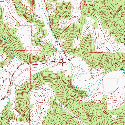 Topographic Map of Strawcamp Run, OH