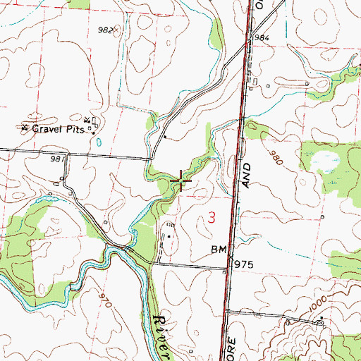 Topographic Map of Tuma Run, OH