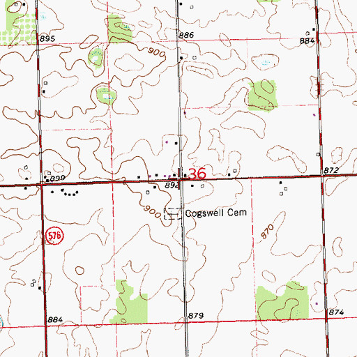Topographic Map of Jim Town, OH