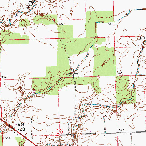 Topographic Map of Mack Ditch, OH