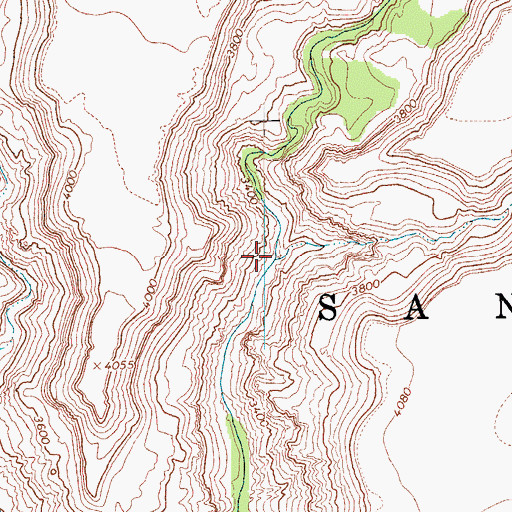 Topographic Map of Sag Creek, AZ