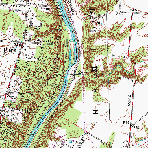 Topographic Map of Salt Run, OH