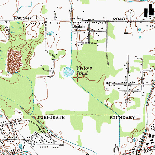 Topographic Map of Copley Swamp (historical), OH