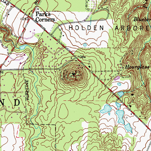 Topographic Map of Piersons Knob, OH