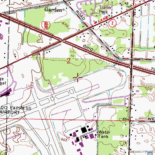 Topographic Map of Muntwiller Ditch, OH