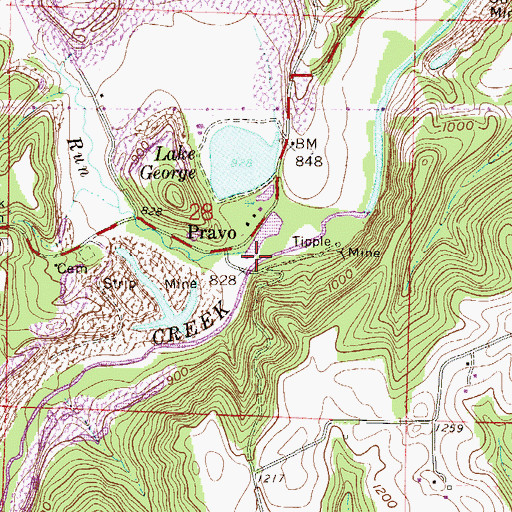 Topographic Map of Ralston Run, OH