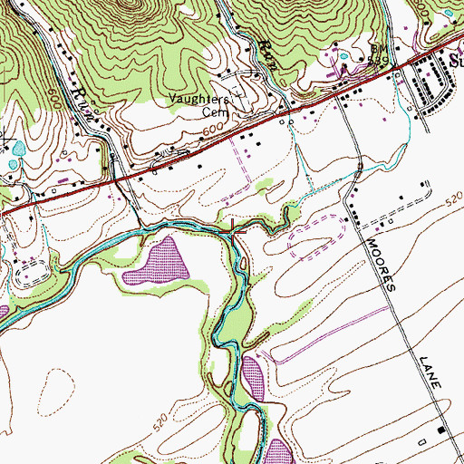 Topographic Map of Brouse Run, OH