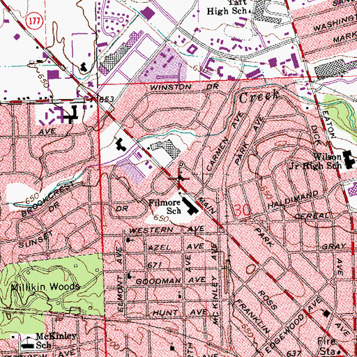 Topographic Map of Grace United Methodist Church, OH