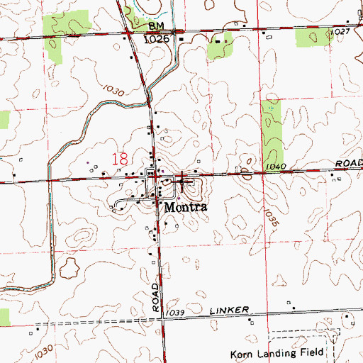 Topographic Map of Emmanuel Lutheran Church, OH