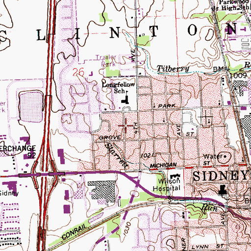 Topographic Map of House of Prayer Church, OH
